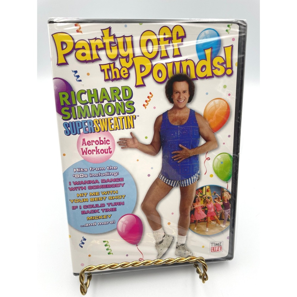 Richard Simmons Party Off The Pounds DVD SuperSweatin 80s Workout NEW SEALED